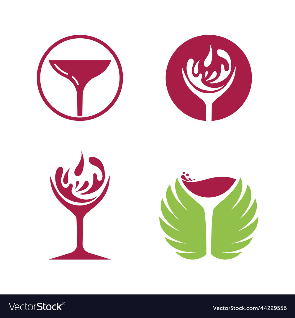 Glass wine logo