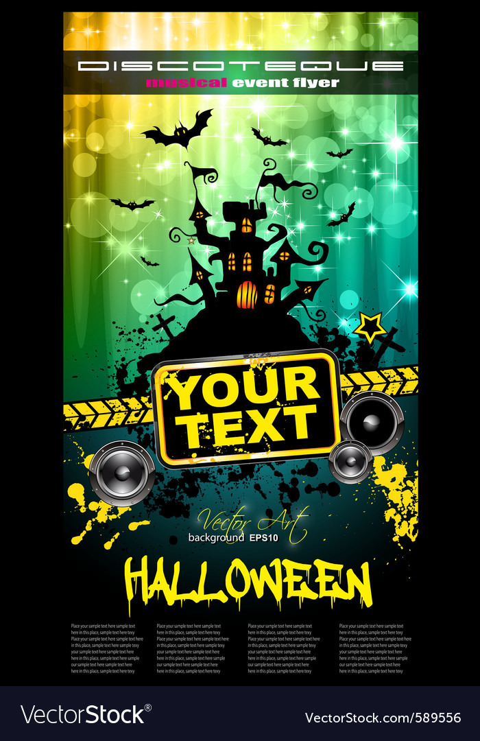 hallowen party flyer royalty free vector image
