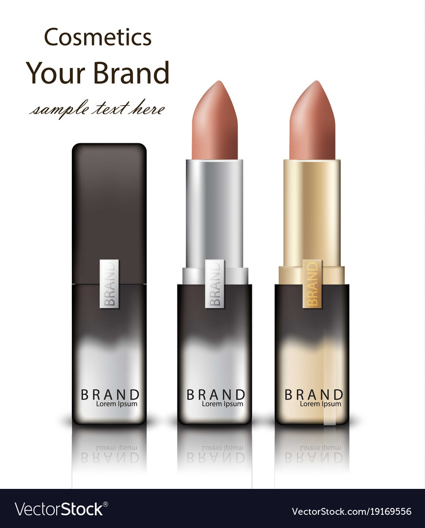 Lipstick realistic packaging mock up