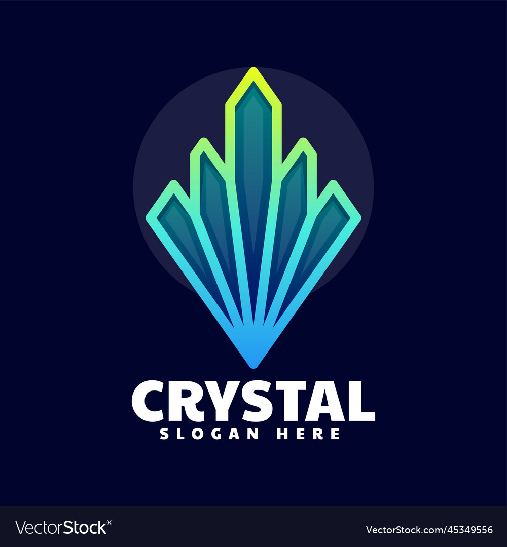 Logo crystal line art gradient style