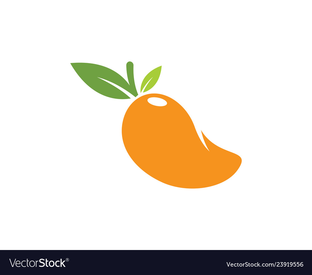 Mango in flat style logo vector image Mango in flat style logo