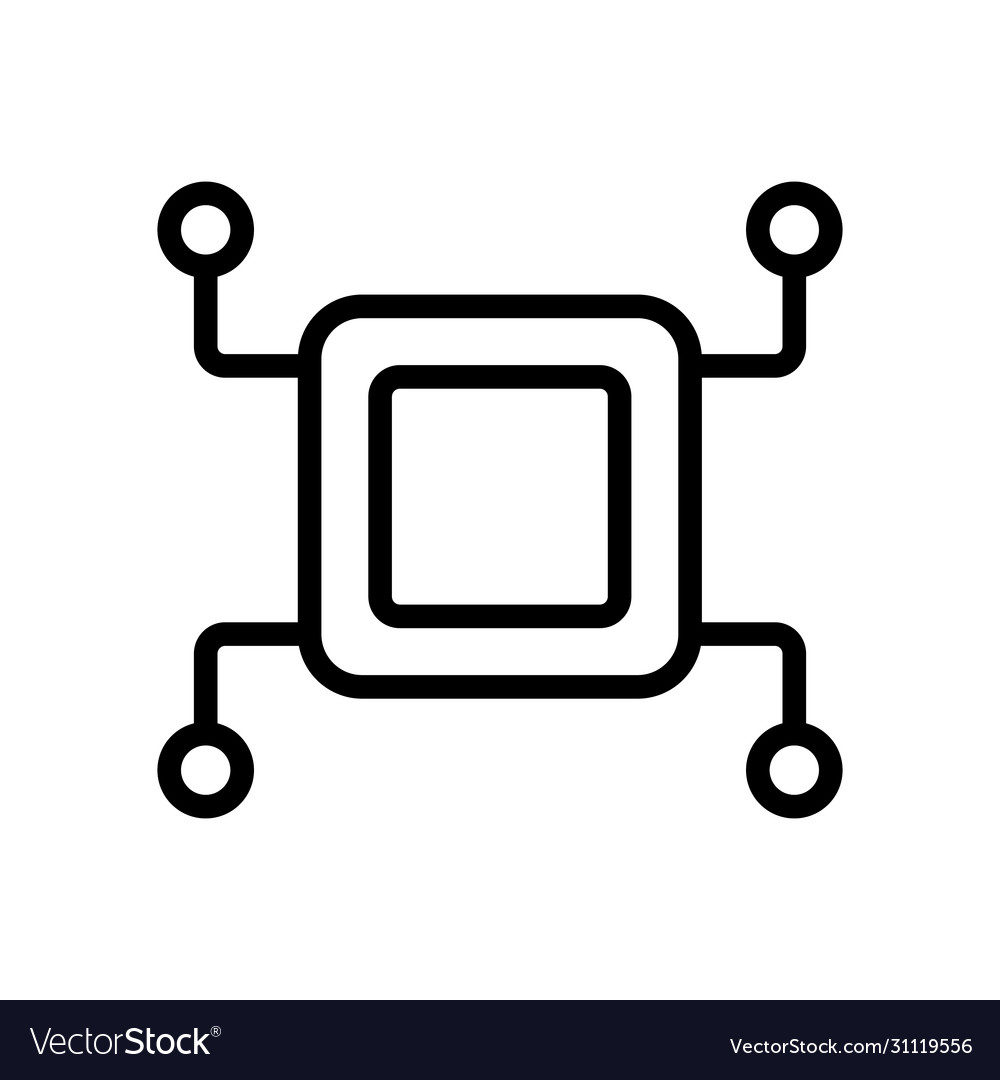 Microarray analysis icon outline