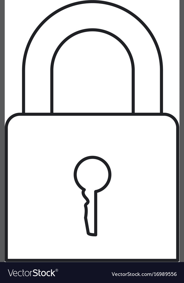 Monochrome silhouette of padlock icon