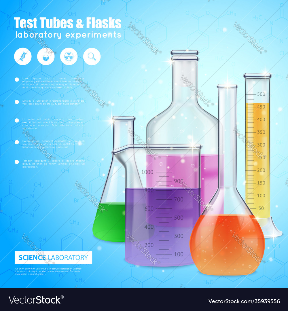 Science laboratory design concept Royalty Free Vector Image