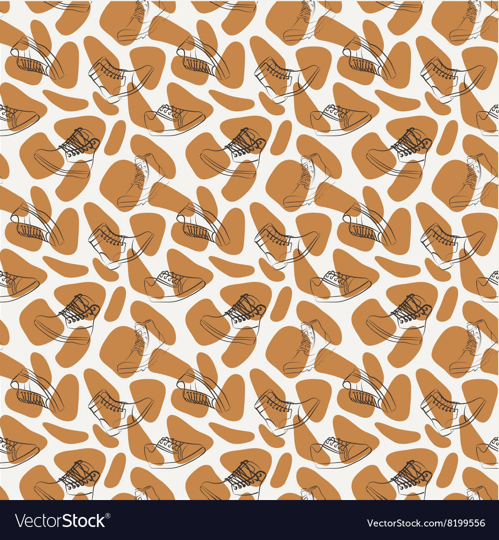 Seamless pattern of variety men shoes