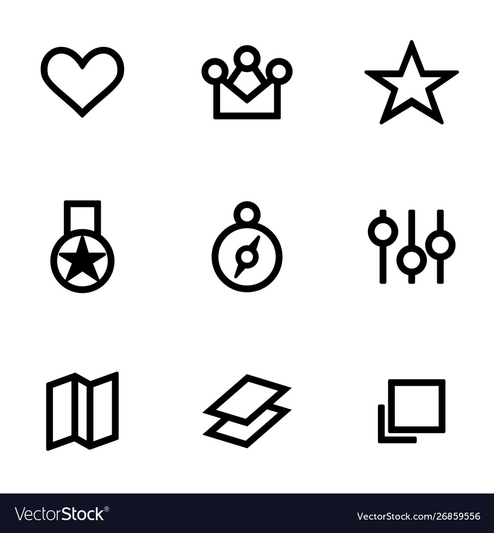 Set Icons für einfache flache Stil ui Design vector image Set Icons für einfache flache Stil ui Design