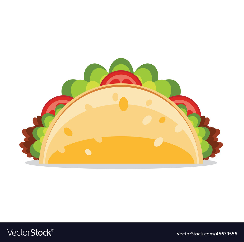 Taco isolated Royalty Free Vector Image - VectorStock