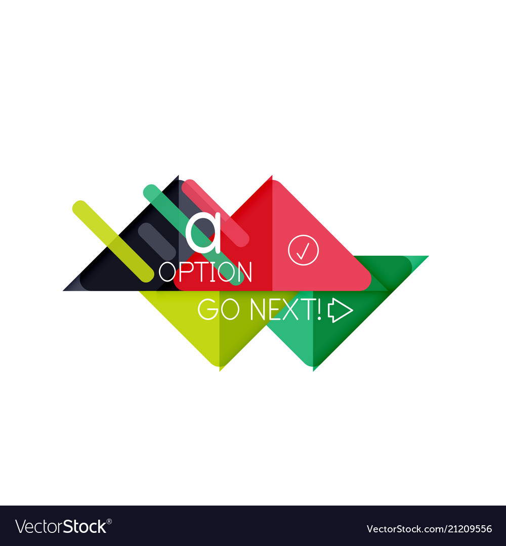 Triangle data visualization design option vector image Triangle data visualization design option