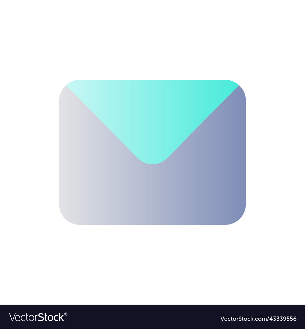 Unread message flat gradient color ui icon vector image Unread message flat gradient color ui icon