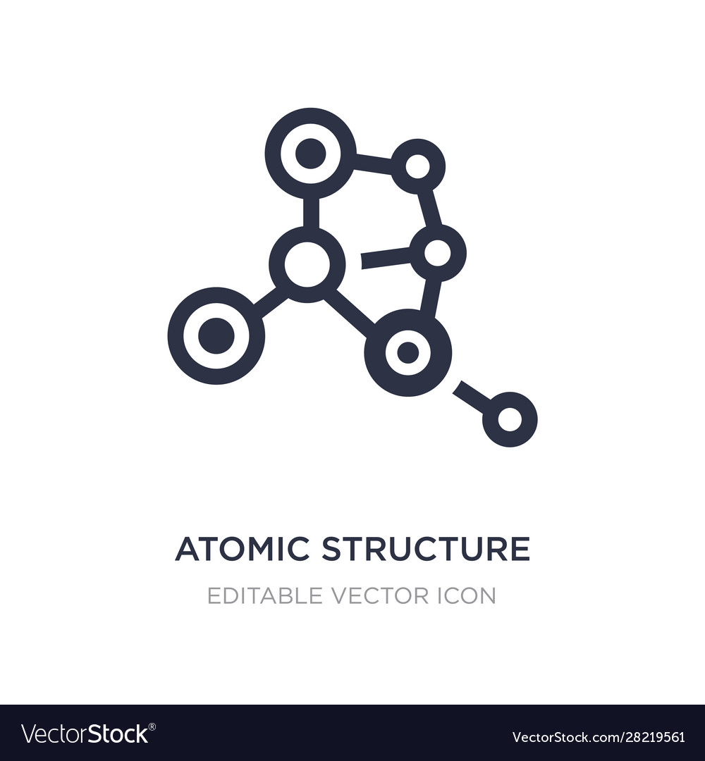 Atomic structure icon on white background simple vector image Atomic structure icon on white background simple