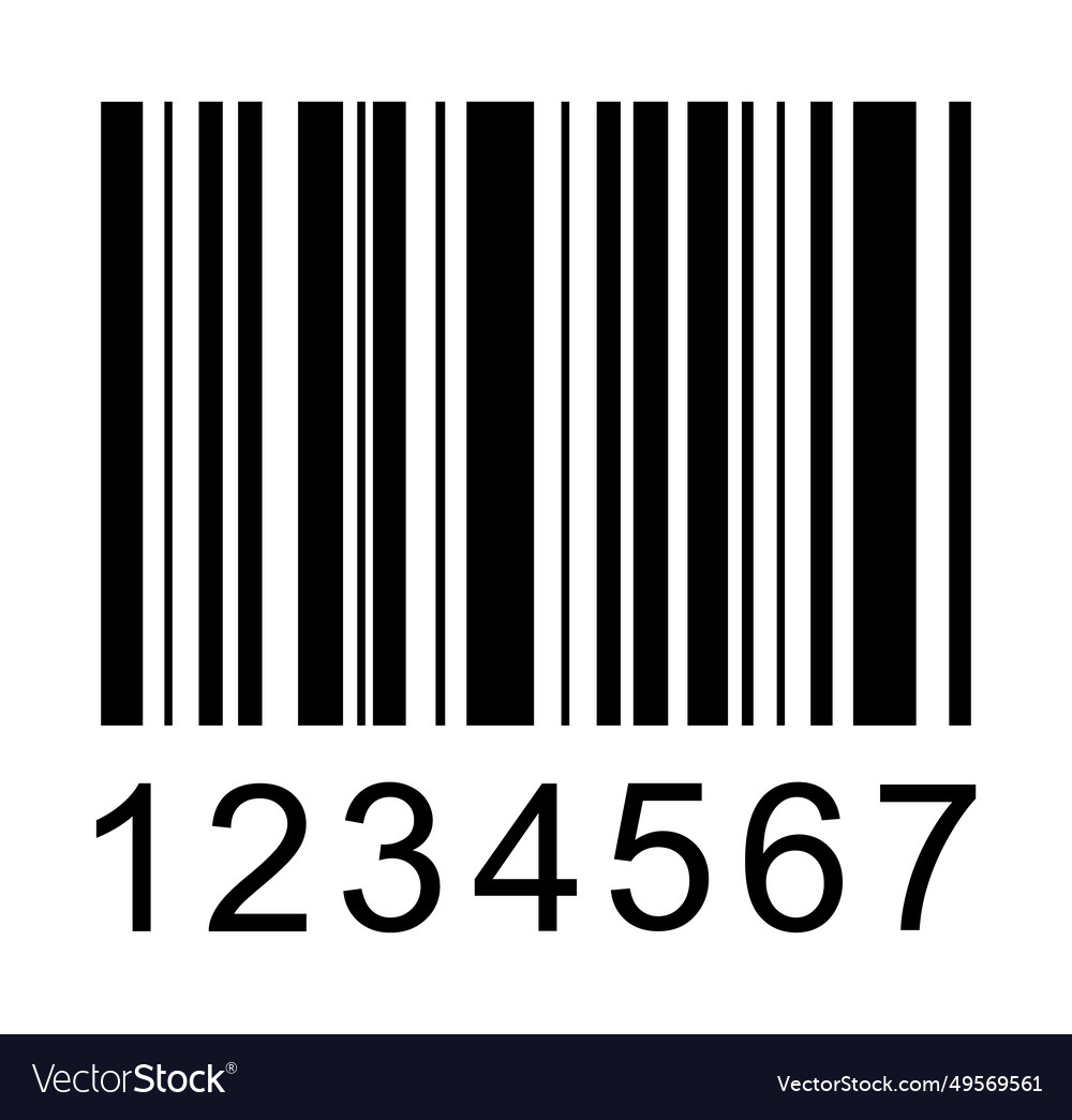 Barcode icon bar code for web flat design isolated Vector Image Barcode icon bar code for web flat design isolated