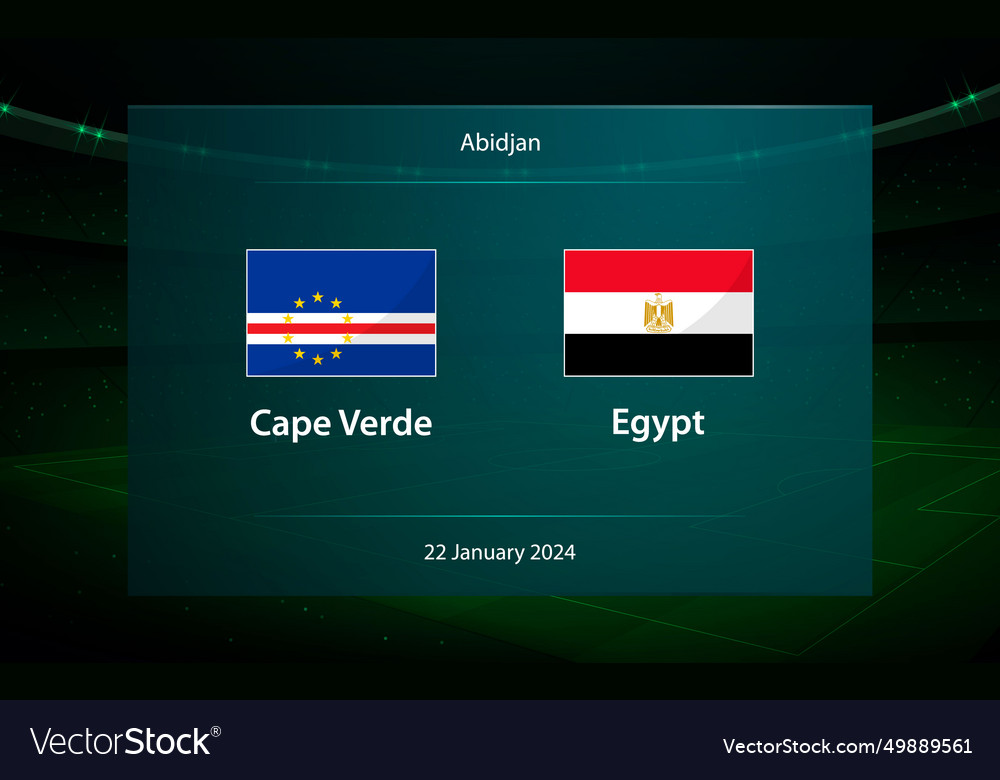 Cape verde vs egypt football scoreboard broadcast