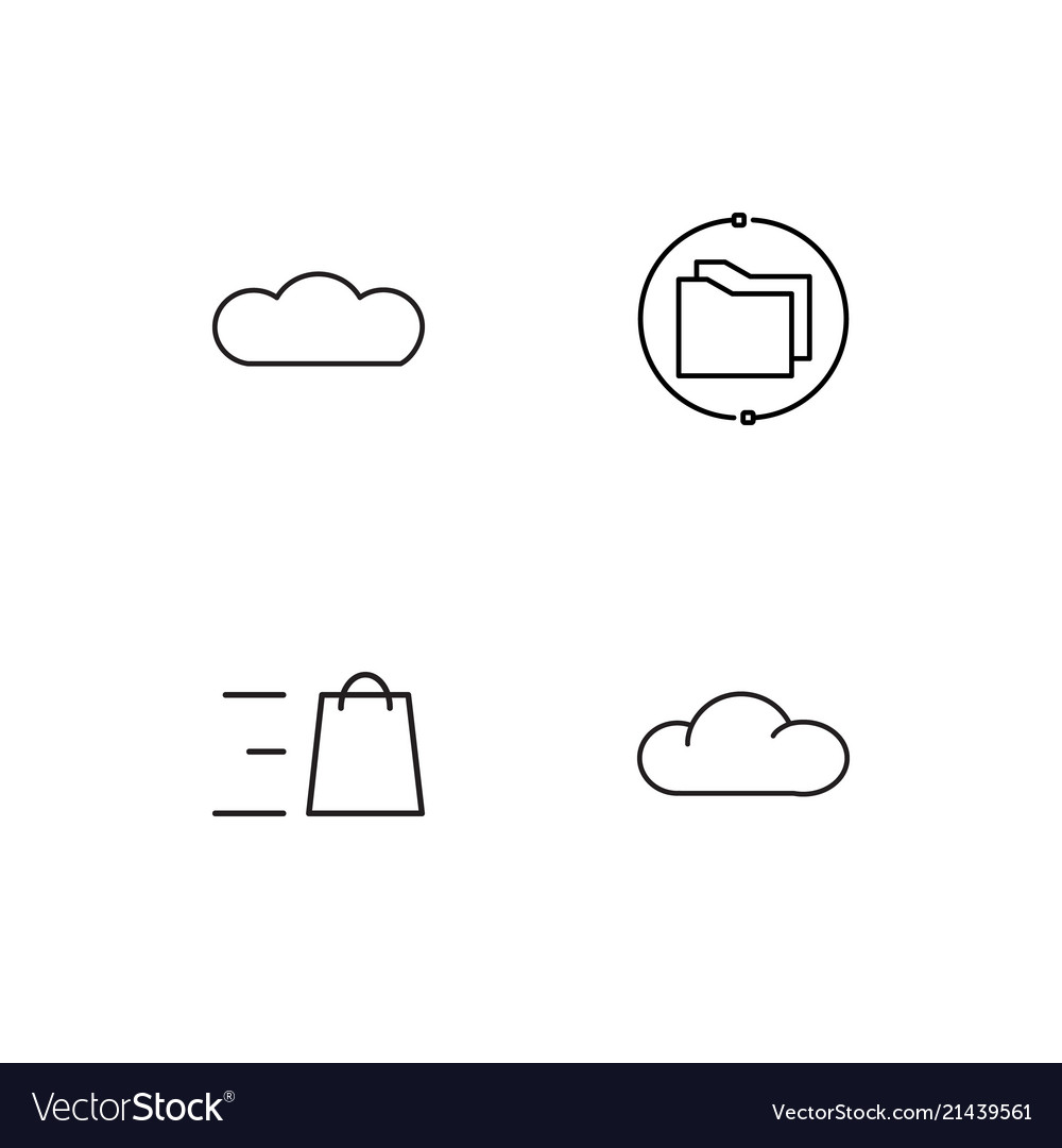 Data analytics linear icons set simple outline