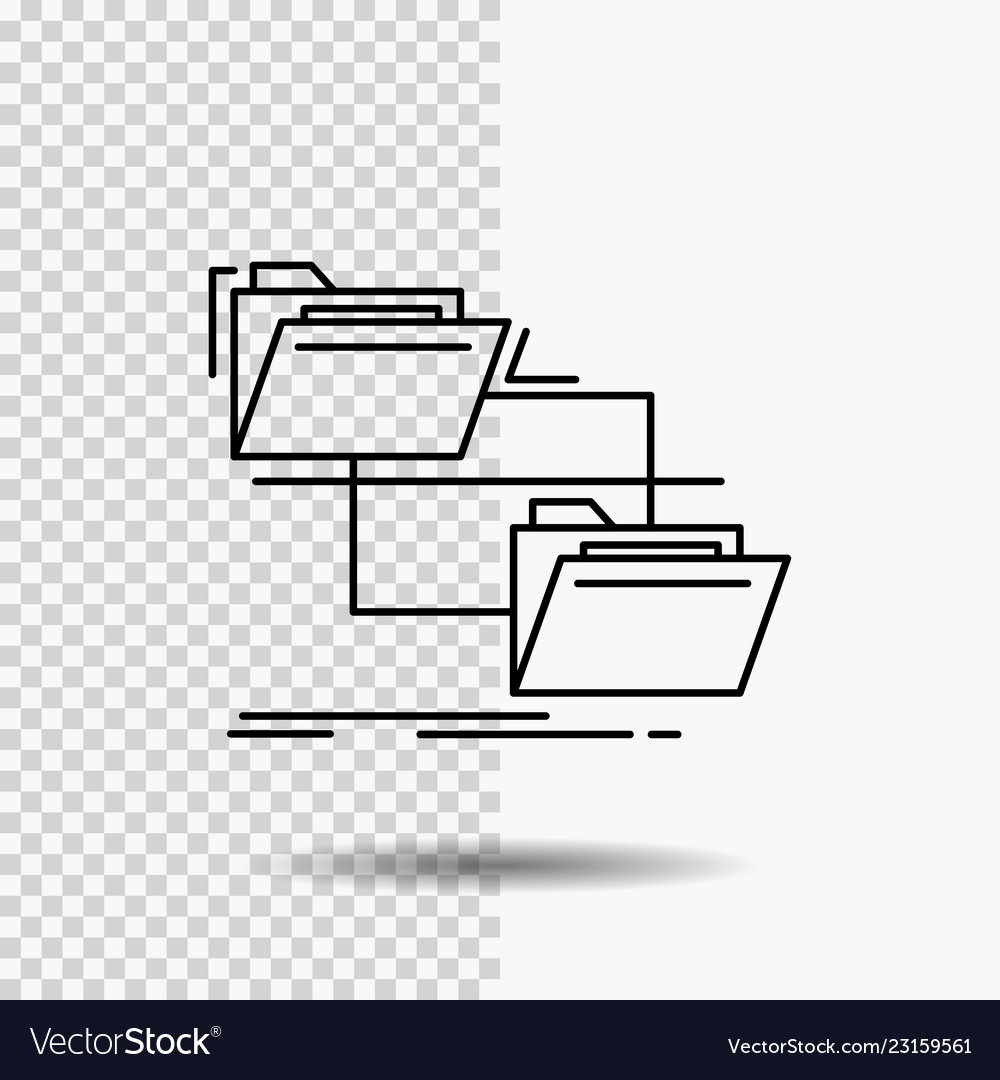 Folder file management move copy line icon