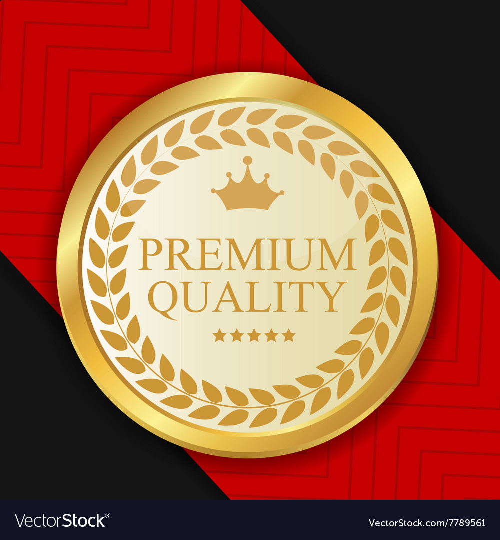 Gold premium quality label