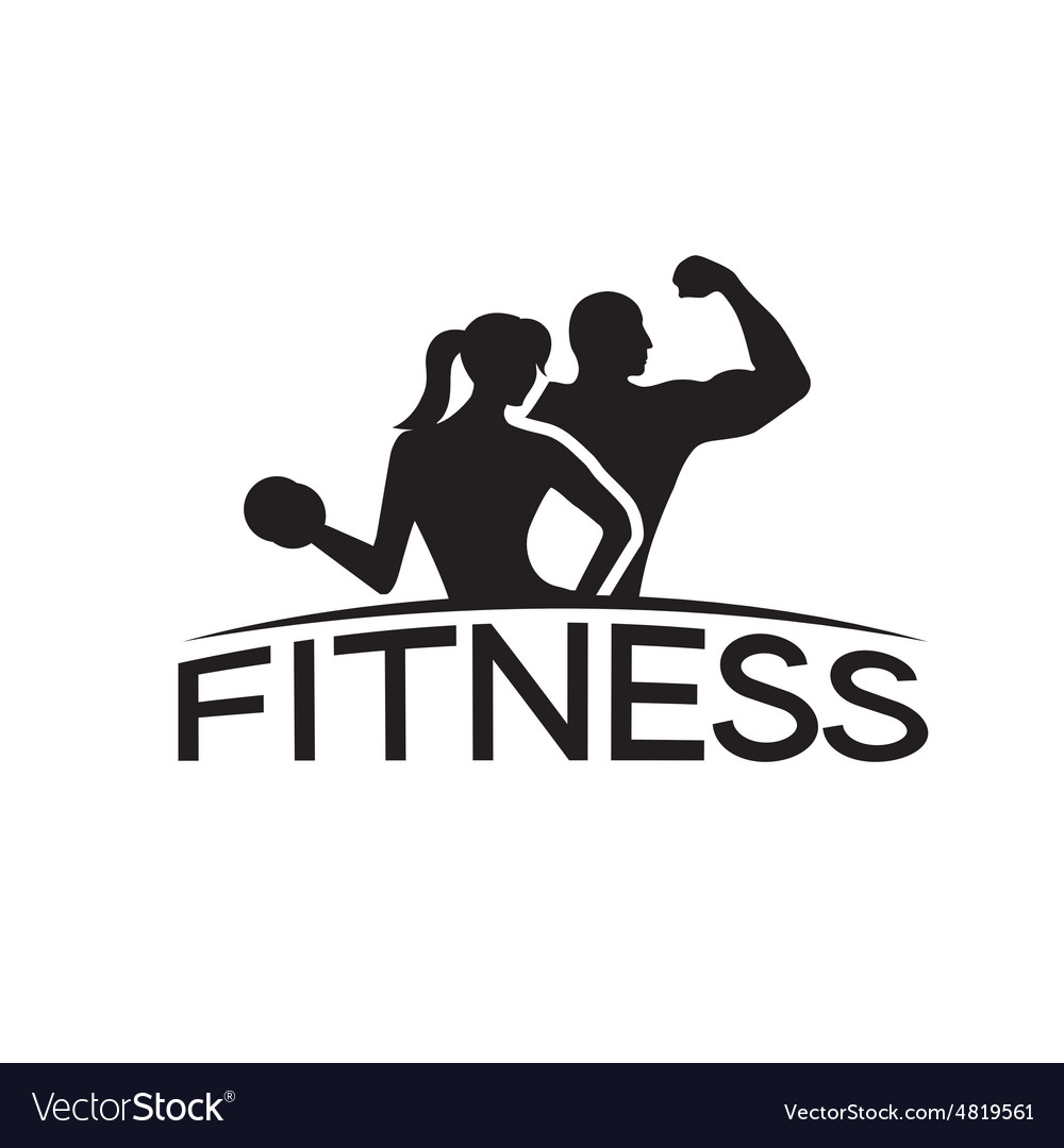 Man and woman of fitness silhouette character Vector Image