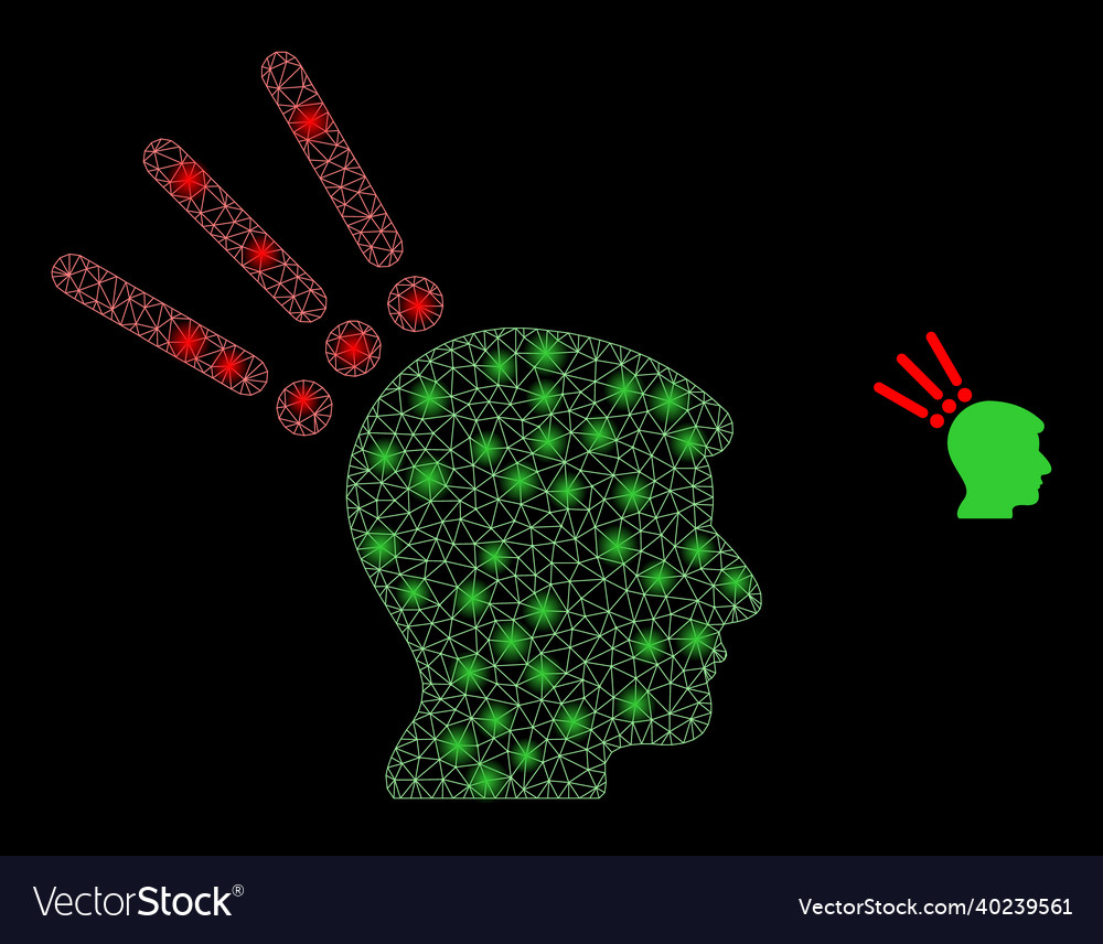 Mesh web test head with magic constellation vector image Mesh web test head with magic constellation
