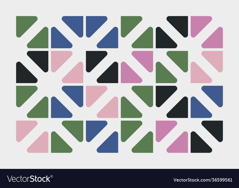 Mosaic abstract pattern design vector image Mosaic abstract pattern design