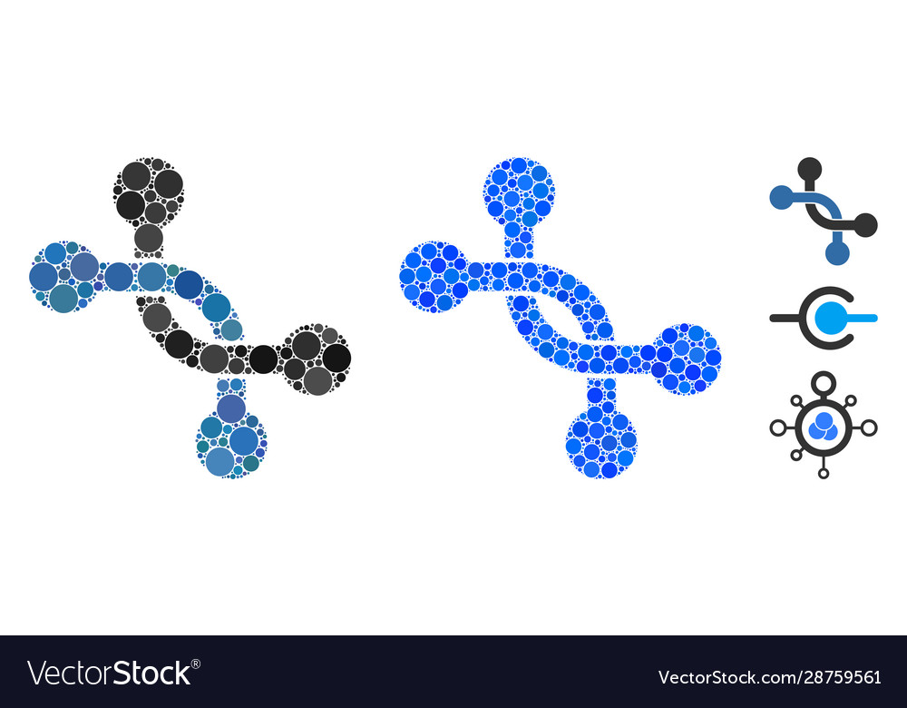 Overpass connection mosaic icon circle dots