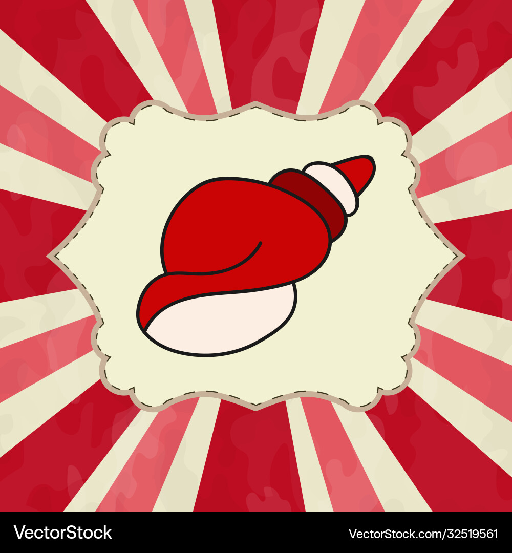 Scallop seashell Royalty Free Vector Image - VectorStock