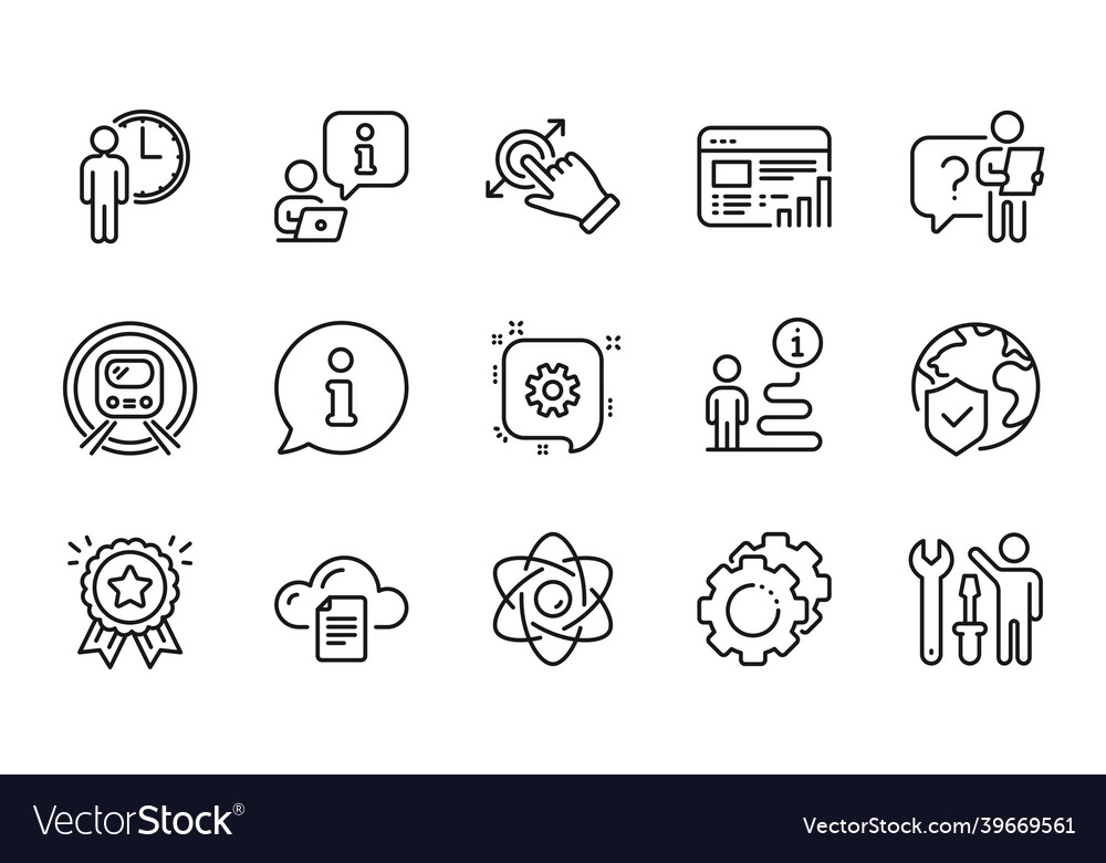 Technology icons set included icon as web report Vector Image Technology icons set included icon as web report