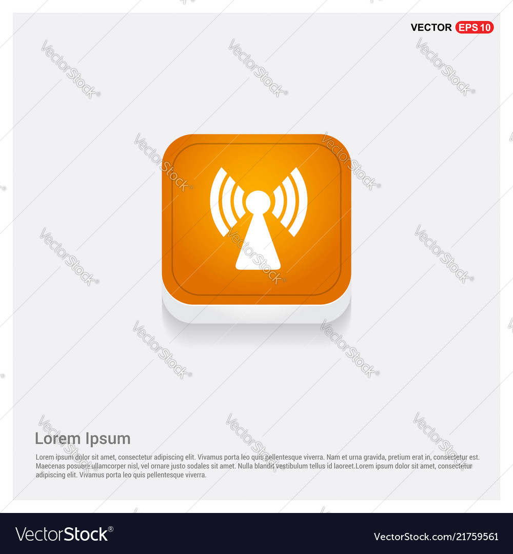 Wifi icon orange abstract web button