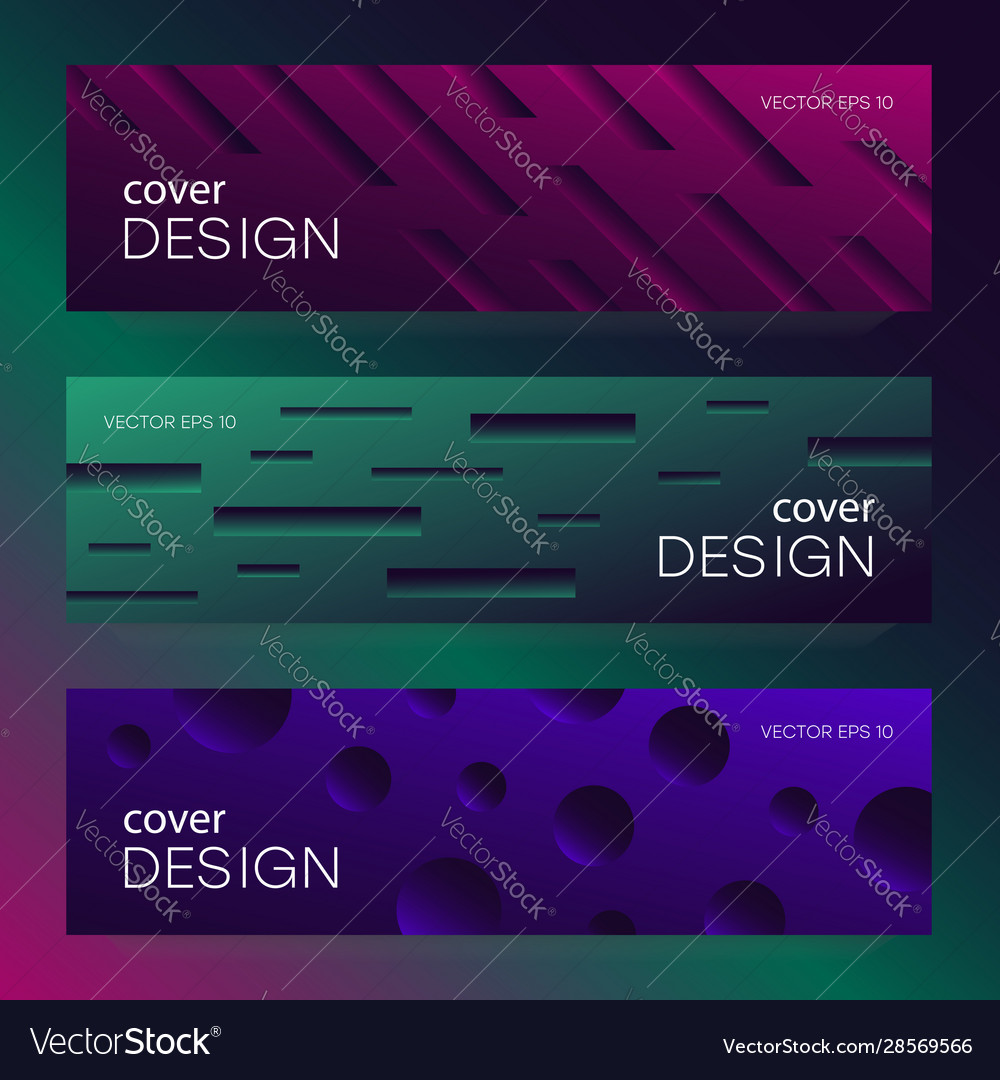 Abstract brochures with gradient shapes Vector Image Abstract brochures with gradient shapes