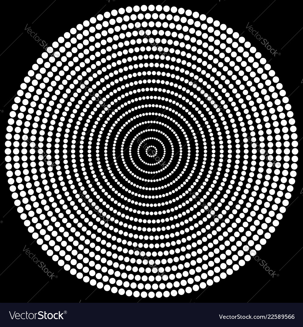 Abstract dots circular radiating dotted pattern vector image Abstract dots circular radiating dotted pattern