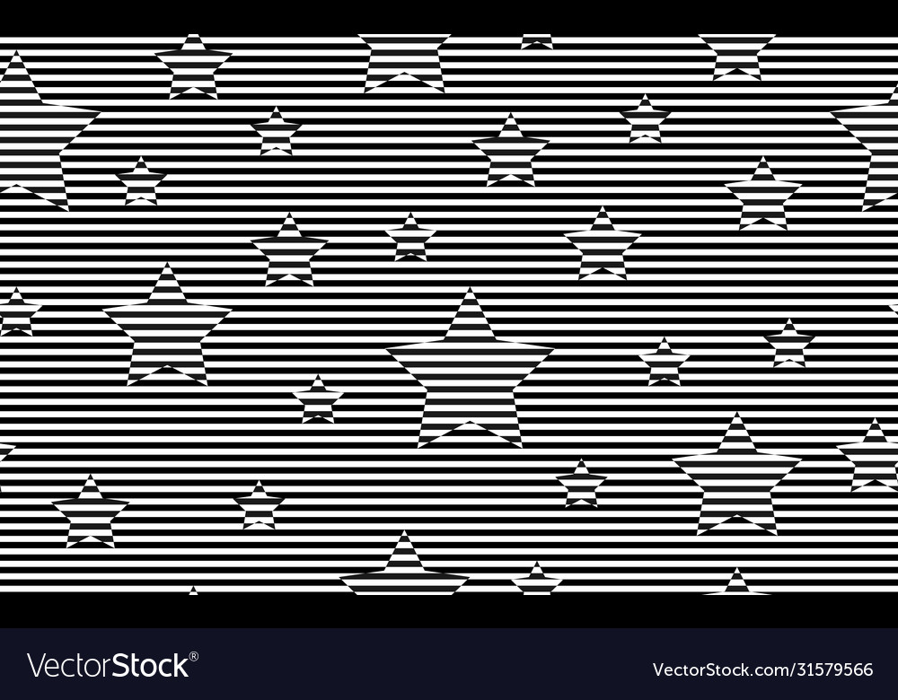 Abstract seamless pattern lines and stars vector image Abstract seamless pattern lines and stars