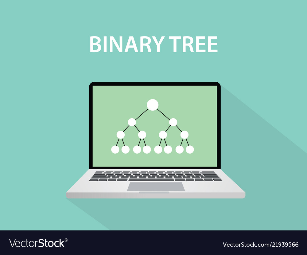 Binary tree concept with dot connection like