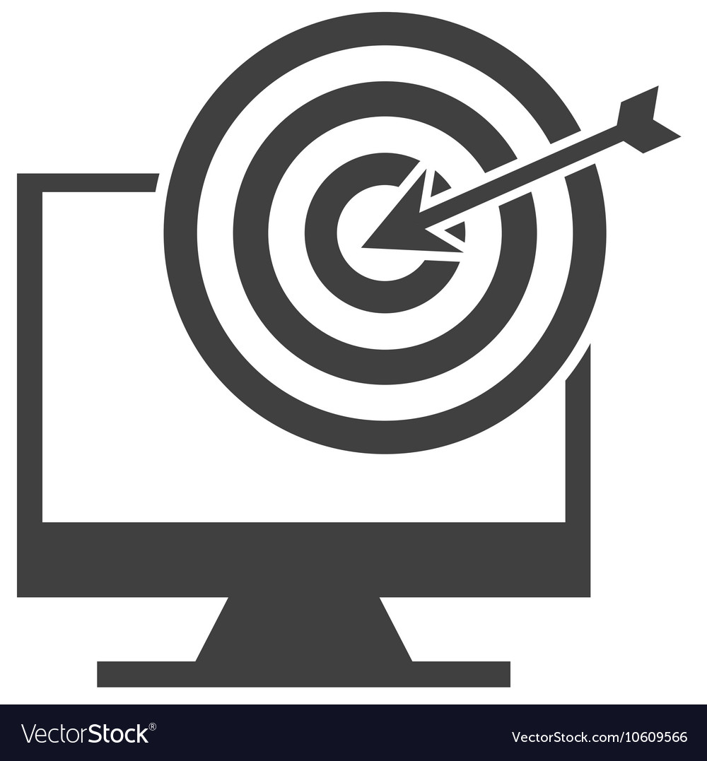 Computer display with seo icon