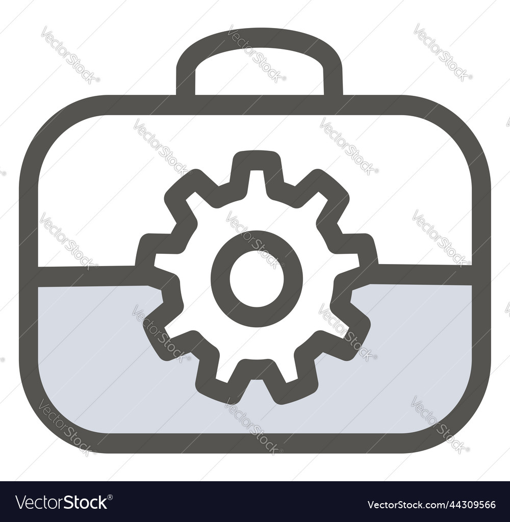 Construction tool box on a white background