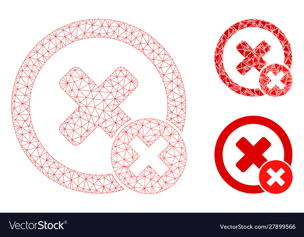 False negative mesh wire frame model vector image False negative mesh wire frame model