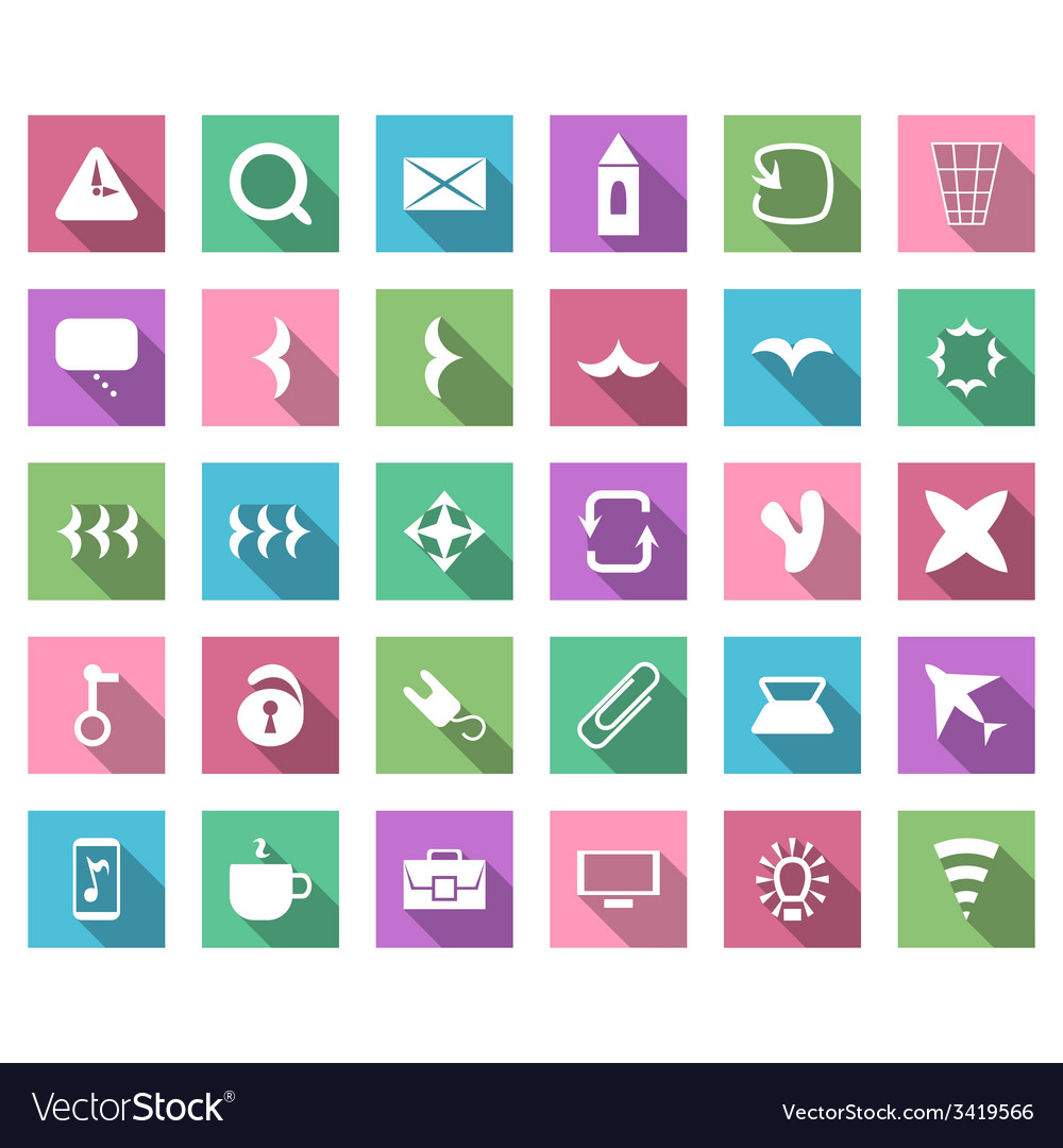 Flat icon set