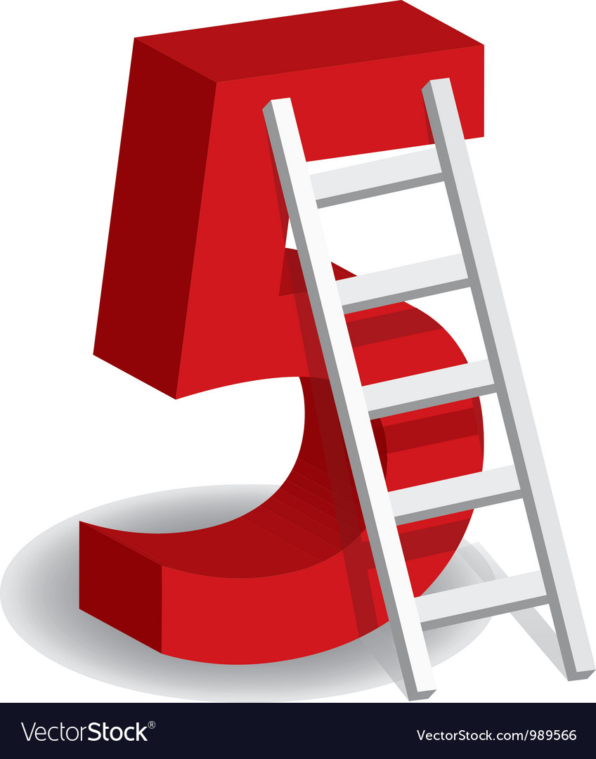 Ladder with Number Five - Ascent