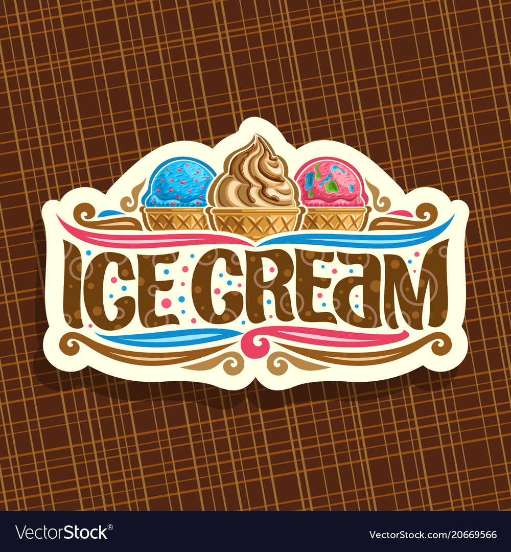 Logo for italian ice cream Royalty Free Vector Image