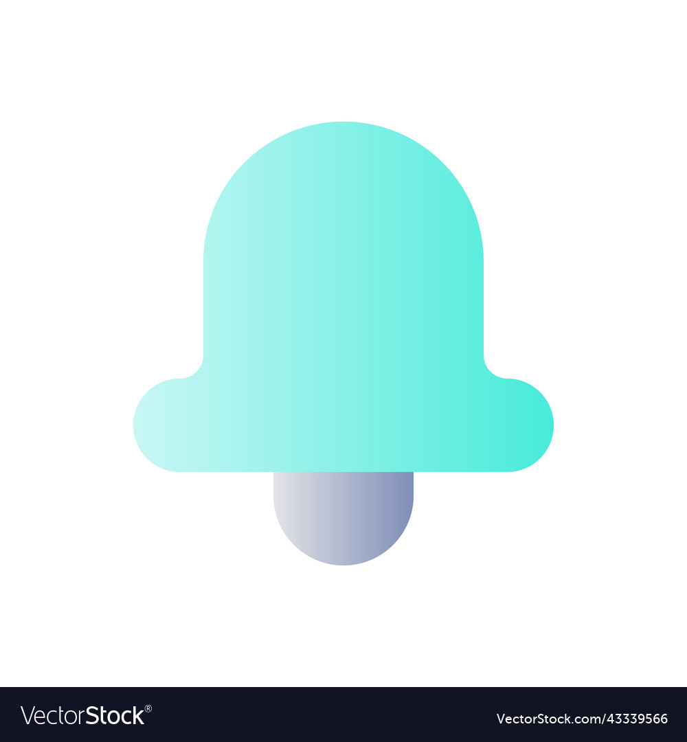 Notifications flat gradient color ui icon Vector Image Notifications flat gradient color ui icon