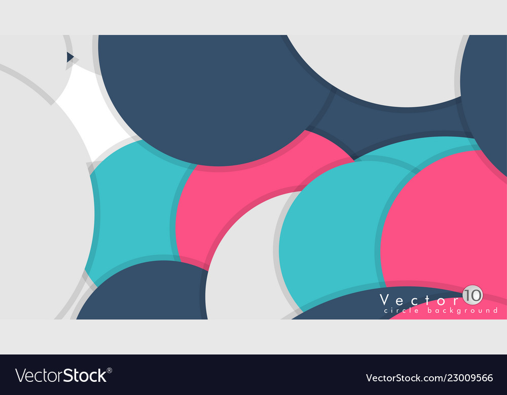 Simple and colorful circles background design vector image Simple and colorful circles background design