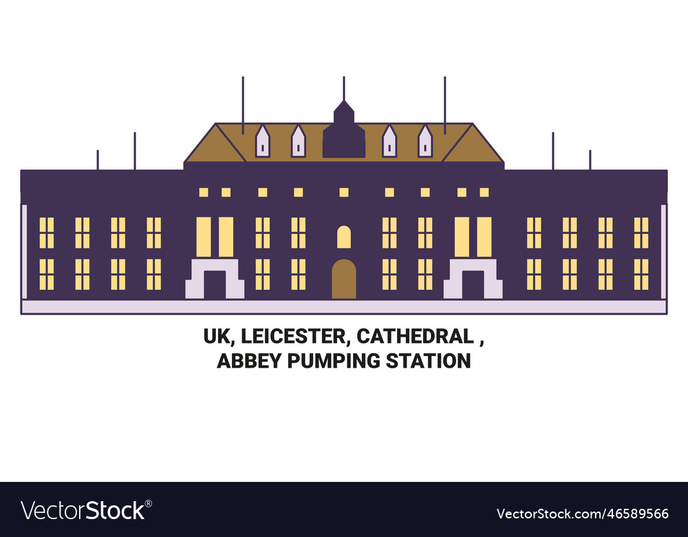 Uk leicester cathedral abbey pumping station vector image Uk leicester cathedral abbey pumping station