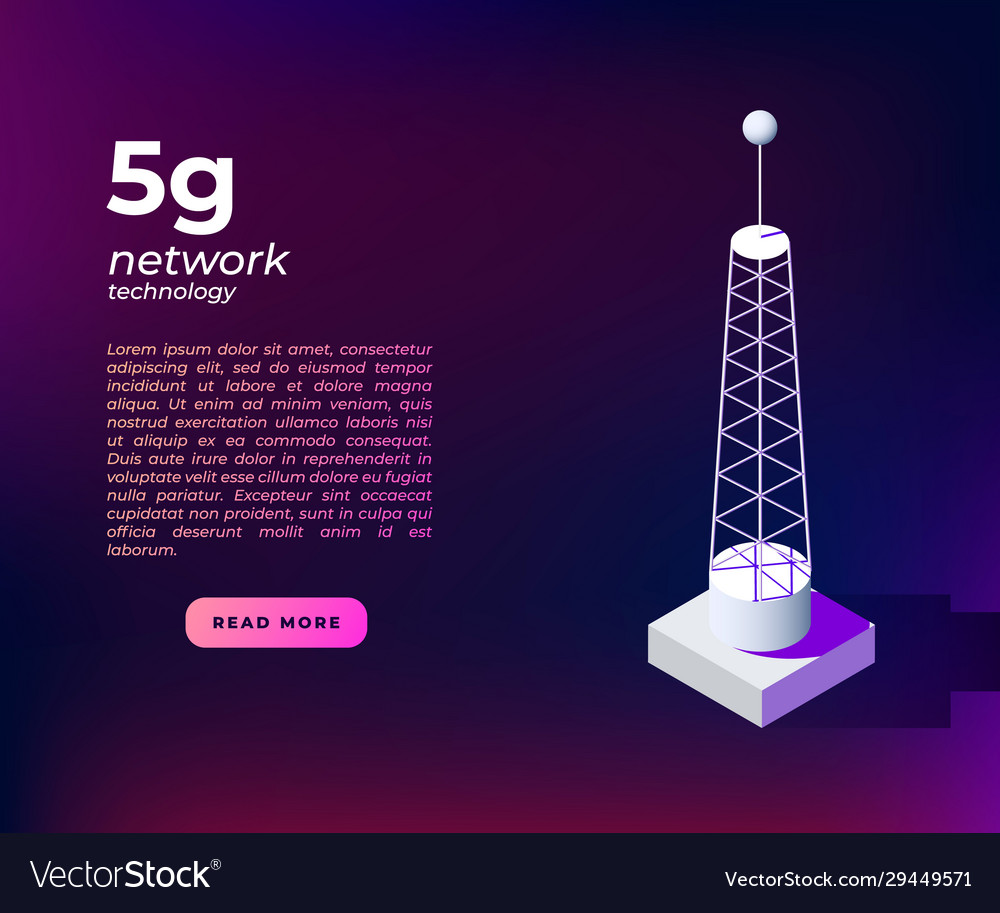 5g network technology poster concept Royalty Free Vector