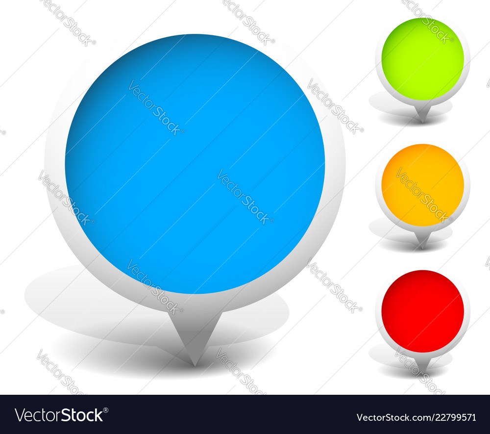 Circular map marker pin icon blank space vector image Circular map marker pin icon blank space