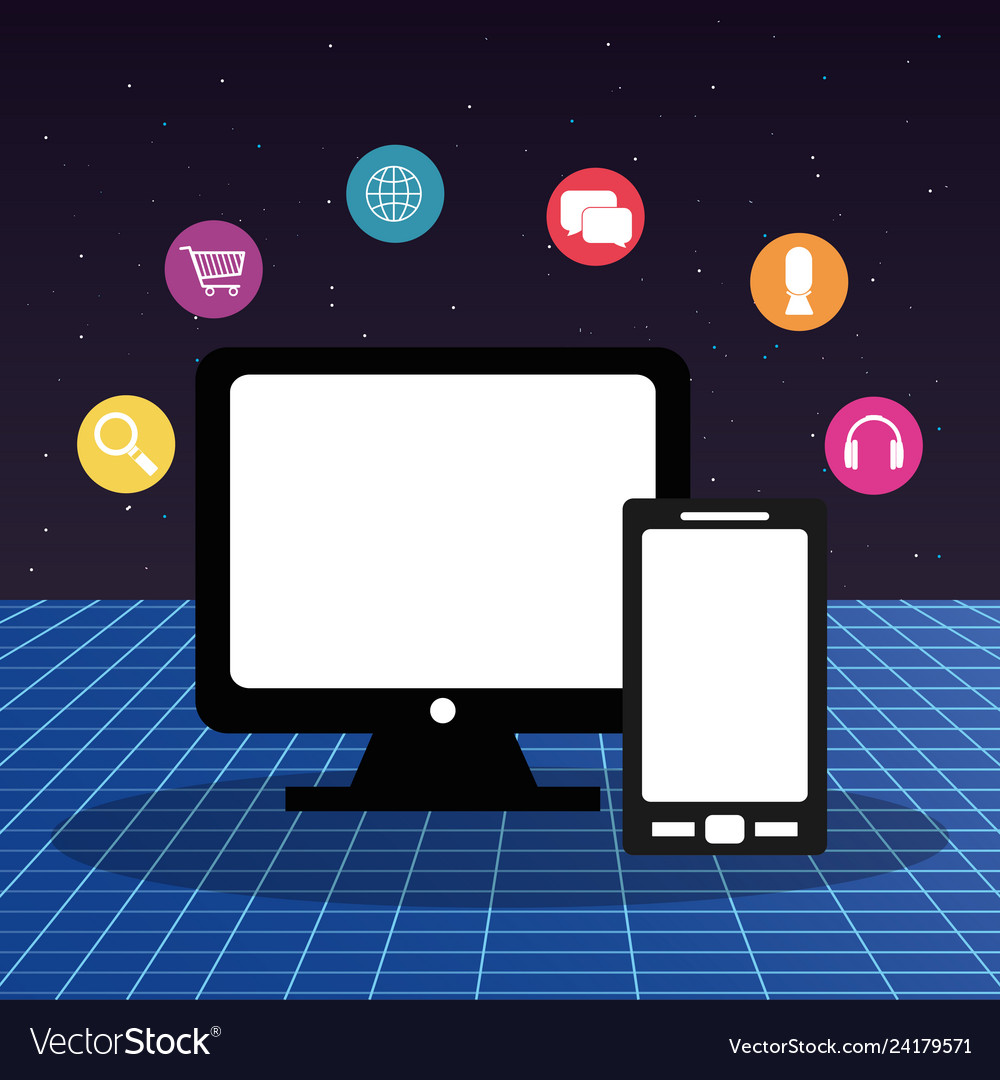 Computer display with multimedia apps