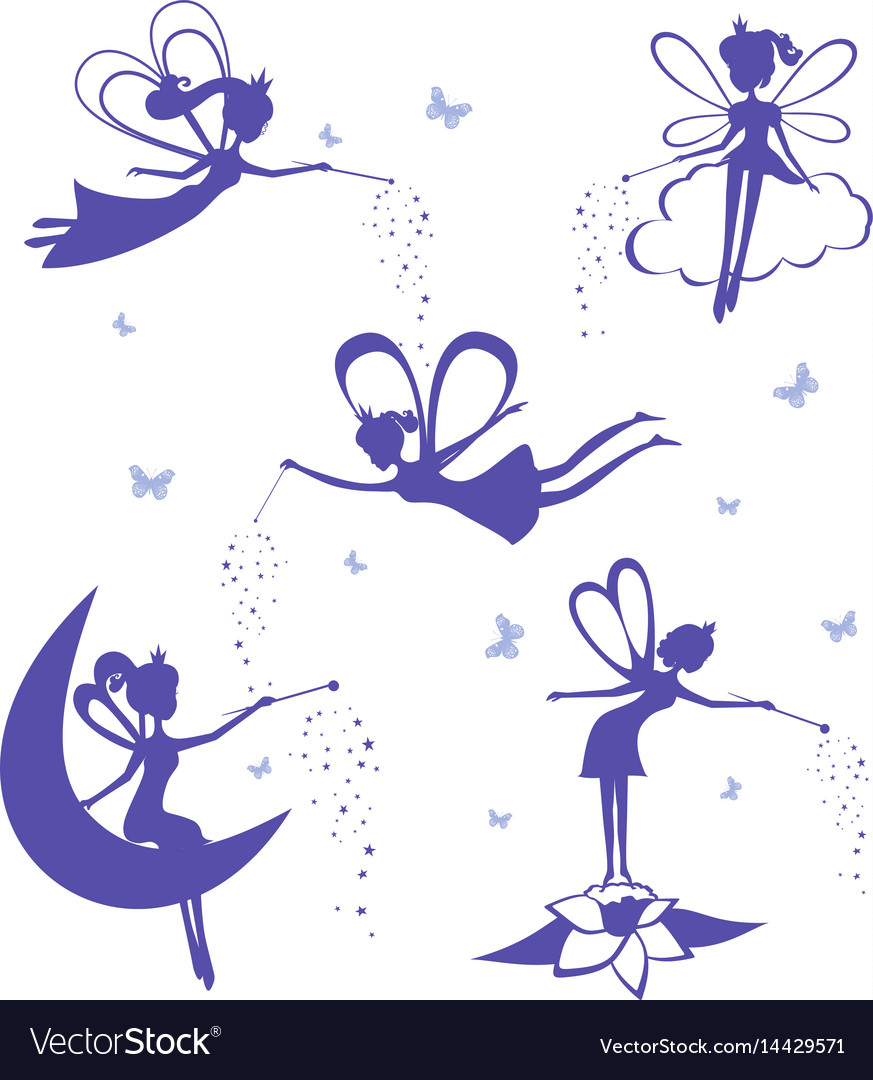 Fairy silhouette set