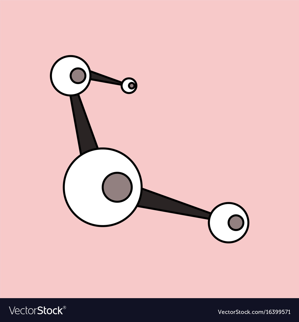 Flat icon design collection molecules scheme