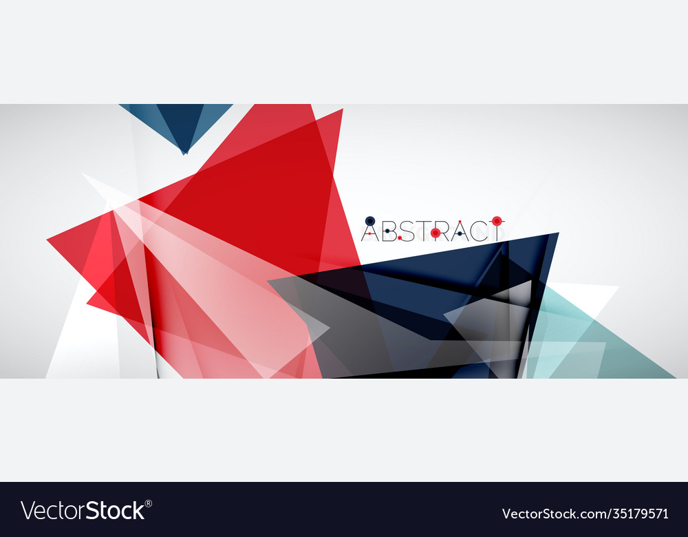 Geometric abstract background color triangle vector image Geometric abstract background color triangle
