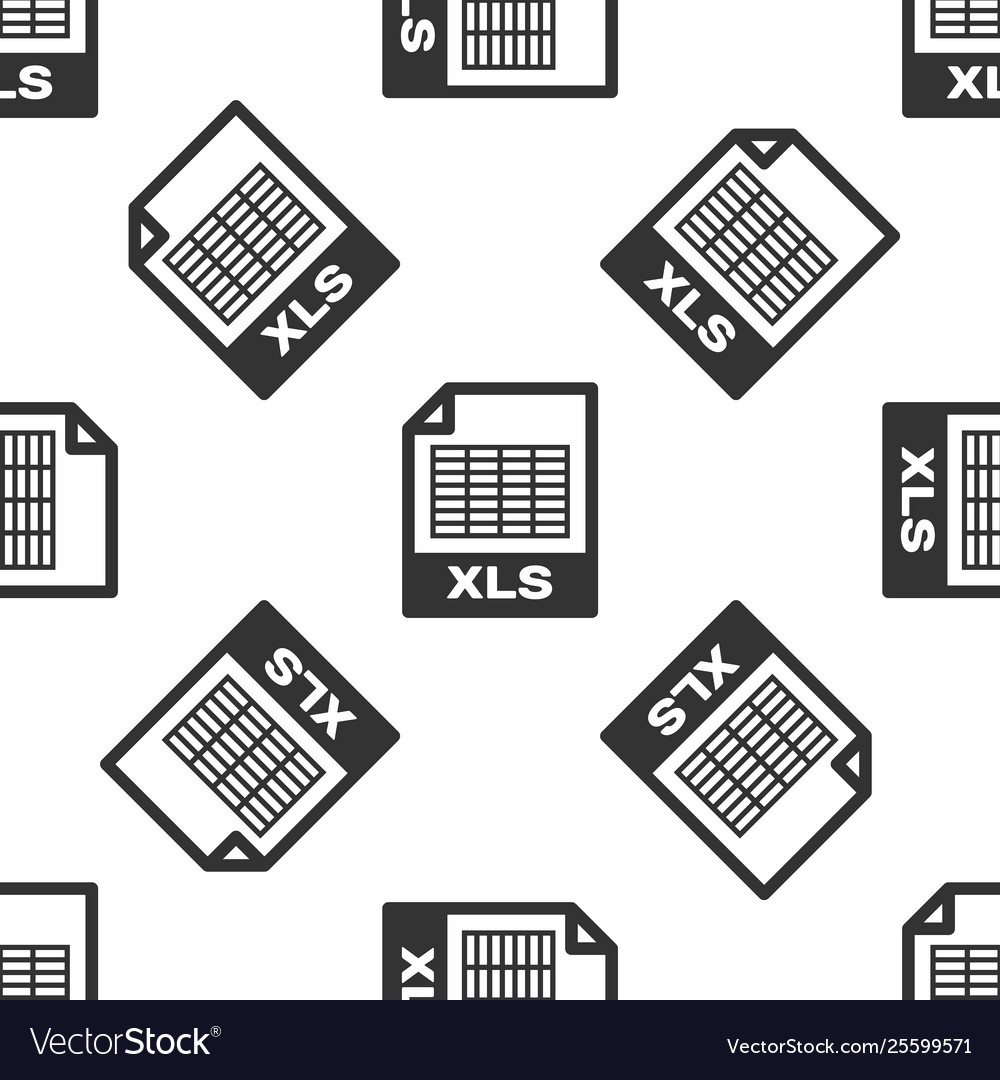 Grey xls file document icon download button Vector Image Grey xls file document icon download button