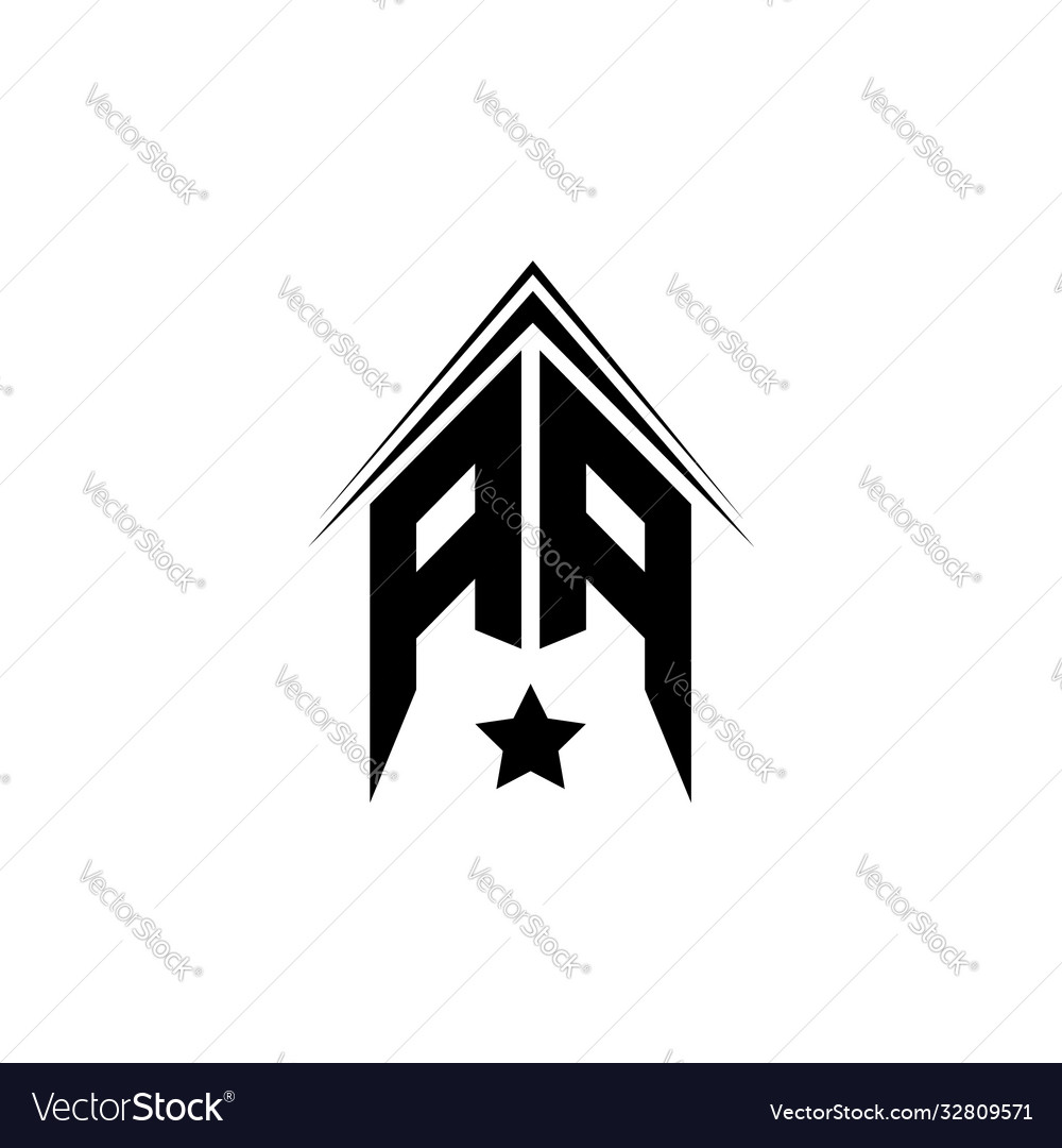 Initial aa logo design with shape style