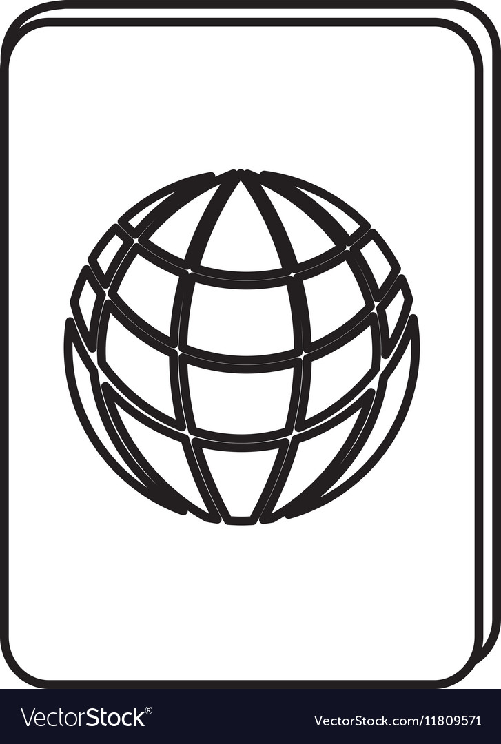 Passport document isolated icon