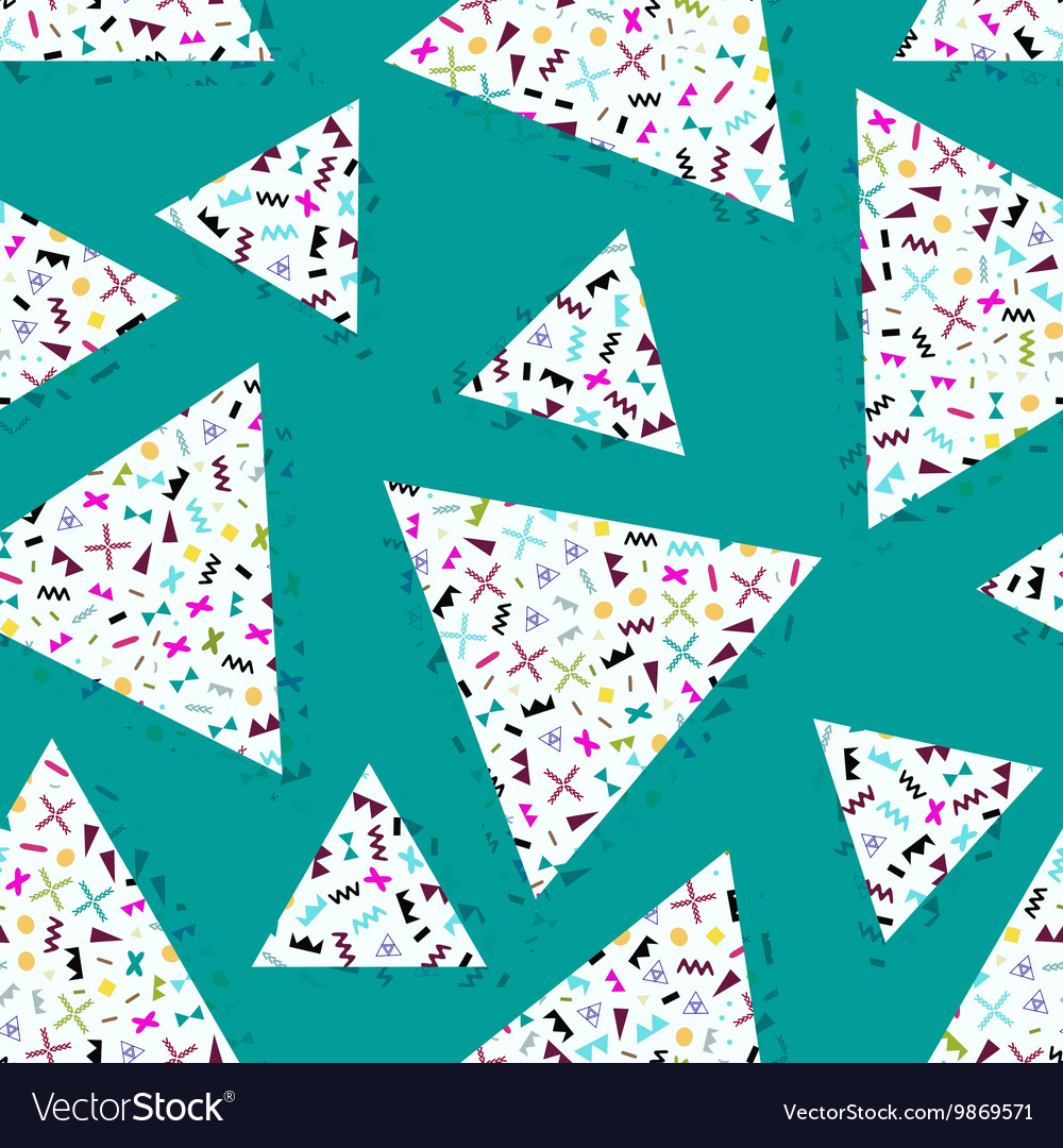 Retro Geometric Triangle Pattern