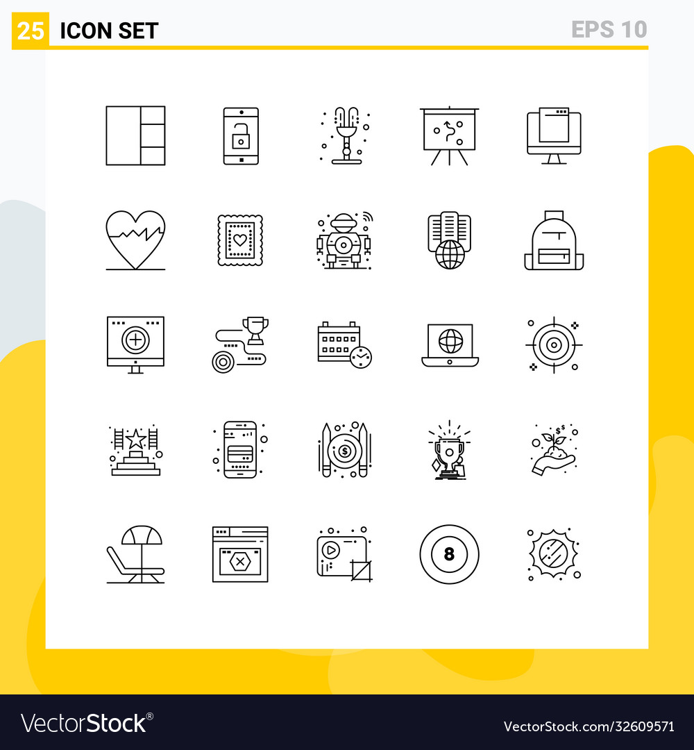 User interface pack 25 basic lines popup